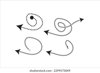 Handgezeichnete Pinselspangen. doodle Pfeil Symbol mit Vektorgrafik durch Abbildung.