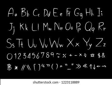 Hand drawn brush font vector. Creative letters for design. Illustration.