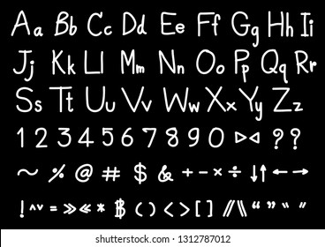 Hand drawn brush font vector. Creative letters for design.