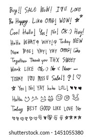 Hand drawn brush font vector. Creative letters for design.