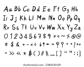 Handgezeichneter Pinselschriftvektor. Kreative Buchstaben für Design.