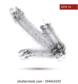 Hand Drawn brush Grunge background. Vector Illustration