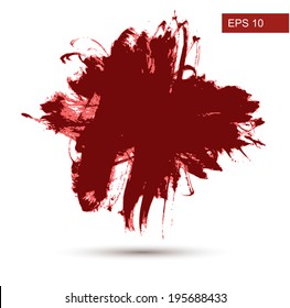 Hand Drawn brush Grunge background. Vector Illustration
