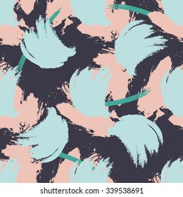 Hand drawn brush hipster pattern in vector.Stylish geometric brush strokes fantasy print .Speed style art with black background.