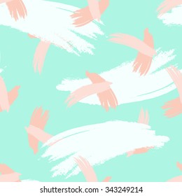 Hand drawn brush hipster pattern in vector.Stylish geometric brush strokes fantasy print .Speed style art with blue background.