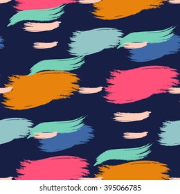 Hand drawn brush hipster pattern in vector.Stylish geometric brush strokes fantasy print .Speed style art with dark background.

