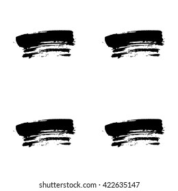 Hand drawn brush ink grunge black and white seamless textures. Artwork with abstract background. Vector illustration for your design