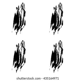Hand drawn brush ink grunge black and white seamless textures. Artwork with abstract background. Vector illustration for your design