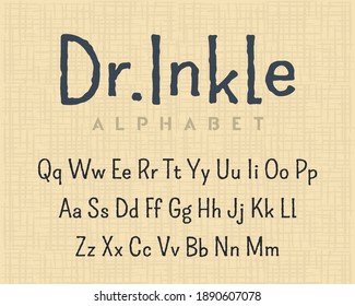 Alfabeto vector de tinta de pincel dibujado a mano, conjunto de letras de estilo vibrante. Fuente creativa para tu diseño. Ilustración vectorial.