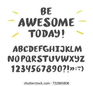 Hand drawn brush ink vector ABC upper case letters set. Handwritten lettering vector font alphabet.