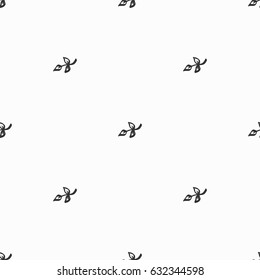 Hand Drawn brush leaves. Handmade seamless ornate for your designs dress, poster, card, t-shirt.