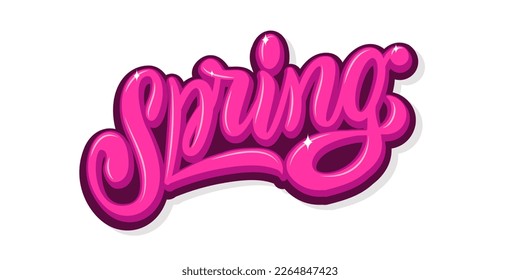Letras de pincel dibujado a mano. Elemento de diseño de tipografía personalizada para afiches, tarjetas, invitaciones. Saludo feliz texto de vacaciones, Navidad y frase de Año Nuevo. Ilustración vectorial.