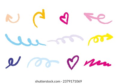 Hand drawn brush marker line stroke underline. Highlight sketch underline and strike through. Pen line template. Vector illustration isolated on white background.