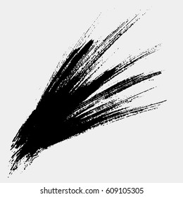 Hand drawn brush paint. Label, logo design element. Vector illustration.