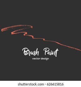 Hand drawn brush paint. Label, logo design element. Vector illustration.