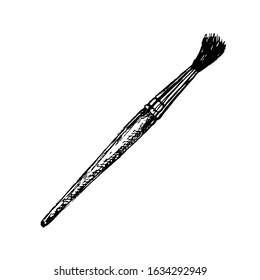 Hand drawn Brush sketch. Vector doodle illustration.
