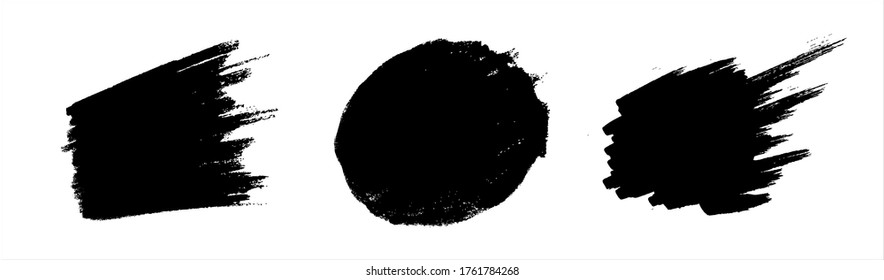 Hand drawn brush spot sketchy scribble set. Grunge doodle stickers for message, note mark design element. Brush smear stain texture. Banners, Logos, Icons, Labels and Badges. Vector sale banner