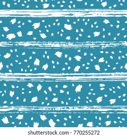 Hand drawn brush stokes seamless pattern. Vector illustration. Repetition background.