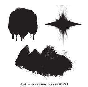 

Hand drawn brush stokes,stoke texture on white background,brush stroke,halftone stoke vector 
