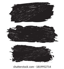 hand drawn of brush stroke for black ink paint. grunge backdrop, dirt banner, watercolor design and dirty texture. vector illustration
