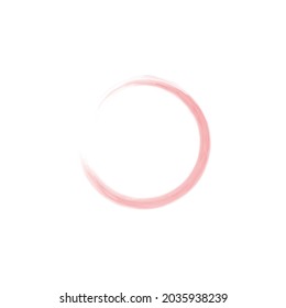 Hand drawn brush stroke circle isolated on white. Vector illustration. Enso zen symbol. Hand painted calligraphy element. Abstract watercolor round shape. Enso symbol, logo element design