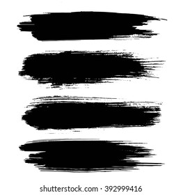 Hand Drawn Brush Stroke Collection .  Vector isolated.