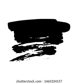 Hand drawn brush stroke for designs, templates etc. Vector illustration on white background