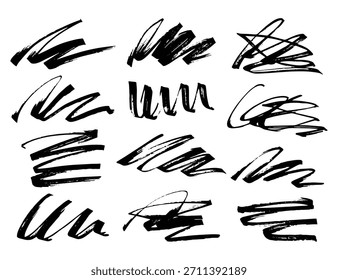 Handgezeichneter Pinselstrich, raue Textur, analoger Stil
