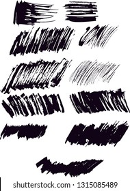 Hand drawn brush strokes