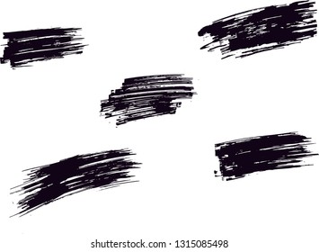 Hand drawn brush strokes