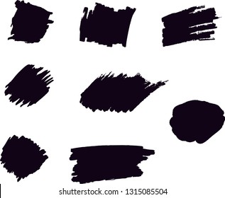 Hand drawn brush strokes