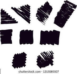 Hand drawn brush strokes