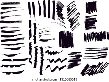 Hand drawn brush strokes