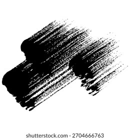 hand drawn brush strokes in black for grunge design projects