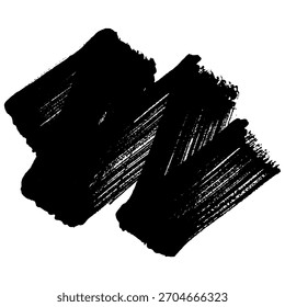 Pincel dibujado a mano en negro profundo ideal para fondos temáticos de grunge
