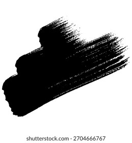 Pincel dibujado a mano en negro profundo ideal para proyectos de diseño grunge