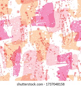 Hand drawn brush strokes seamless pattern