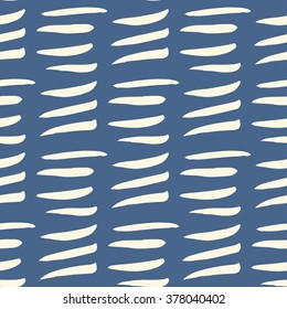 Hand drawn brush strokes seamless pattern. Monochrome hand painted repeat texture.