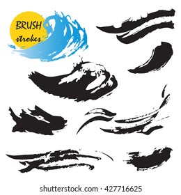 Hand drawn brush strokes - waves