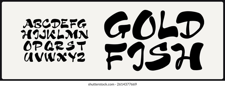 Hand drawn brush vector font. Alphabet uppercase with rough and grunge.