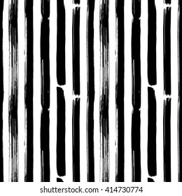 hand drawn brush vertical lines seamless pattern