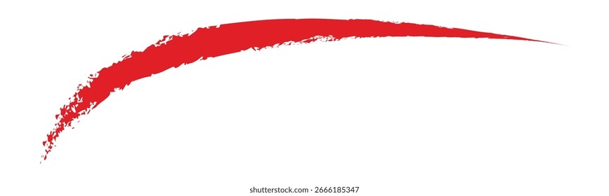 Hand drawn brushstroke red underline