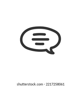 Hand drawn bubble chat vector icon. Chat flat sign design. SMS chat symbol pictogram. Hand drawn chat message linear icon