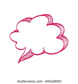 Hand drawn bubble cloud vector illustration
