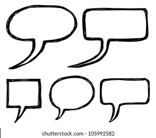 hand drawn bubble speech