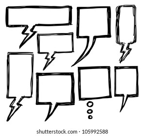 hand drawn bubble speech