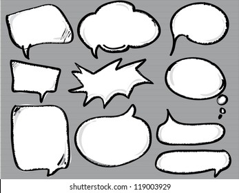 hand drawn bubble speech