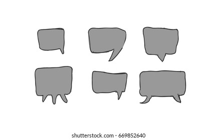 hand drawn bubble speech
