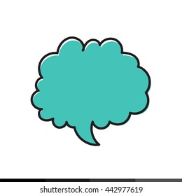 hand drawn bubble speech icon Illustration design