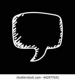 hand drawn bubble speech icon Illustration design